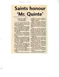 Saints honour Mr. Quinte