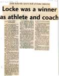 Locke was a winner as athlete and coach