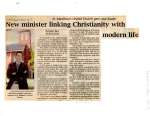 New minister linking Christianity with modern life