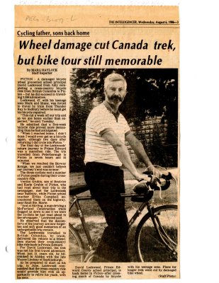 Wheel damage cut Canada trek, but bike tour still memorable