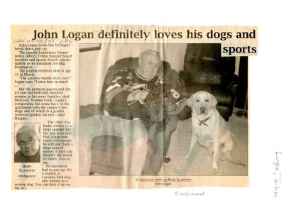 John Logan definitely loves his dogs and sports