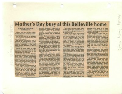 Mother's Day busy at this Belleville home