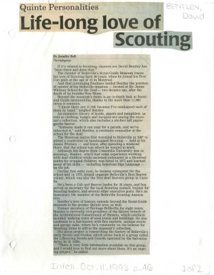 Life-long love of scouting