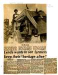 Lynda wants to see farmers keep their "heritage alive"