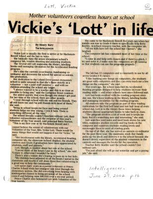 Vickie's &quot;Lott&quot; in life