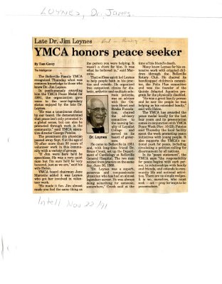 YMCA honors peace seeker