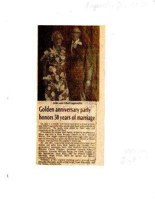 Golden anniversary party honors 50 years of marriage