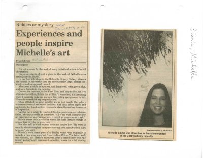 Experiences and people inspire Michelle's art