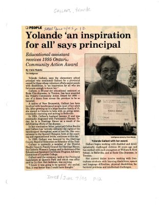 Yoland an inspiration for all says principal