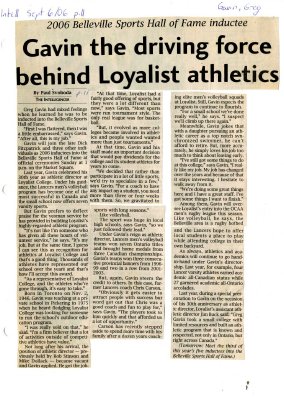 Gavin the driving force behind Loyalist athletics