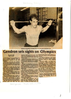 Gendron sets sights on Olympics