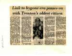 Link to bygone era passes on with Trenton's oldest citizen