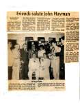 Friends salute John Hayman