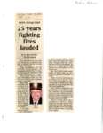 25 years fighting fires lauded
