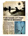Park names city poet "writer in residence"