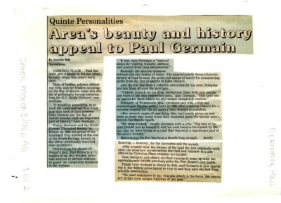 Area's beauty and history appeal to Paul Germain