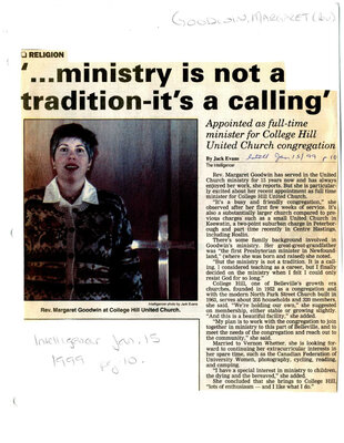 &quot;...ministry is not a tradition - it's a calling&quot;