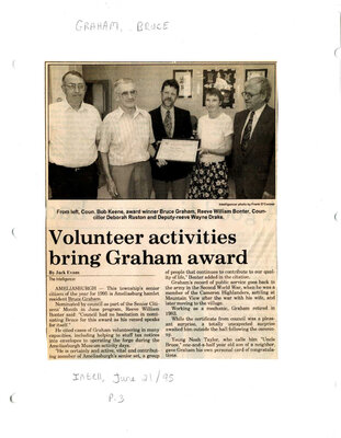 Volunteer activities bring Graham award
