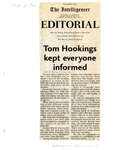 Tom Hookings kept everyone informed