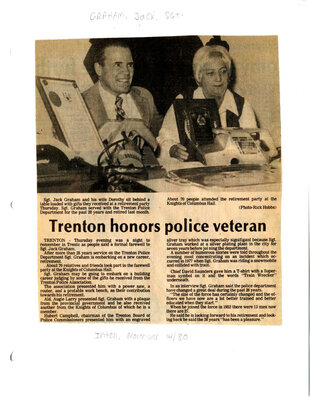 Trenton honors police veteran