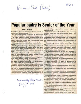 Popular padre is senior of the Year