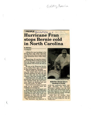 Hurricane Fran stops Bernie cold in North Carolina