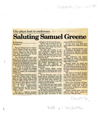 Saluting Samuel Greene