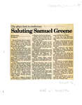 Saluting Samuel Greene