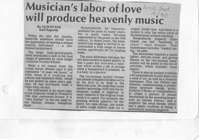 Musician's labour of love will produce heavenly music