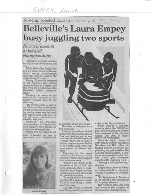 Belleville's Laura Empey busy juggling two sports