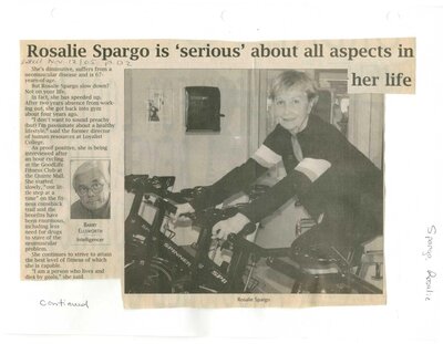 Rosalie Spargo is serious about all aspects in her life