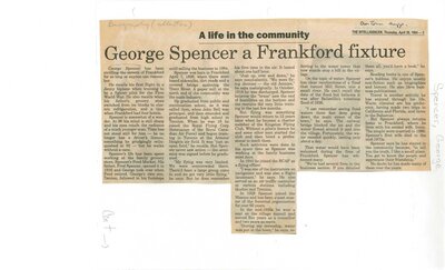 George Spencer a Frankford fixture