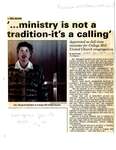 '...ministry is not a tradition-it's a calling'