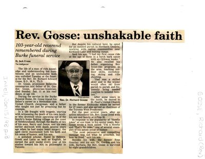 Rev. Gosse: unshakable faith