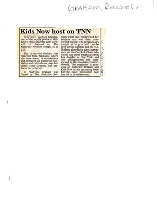 Kids Now host on TNN