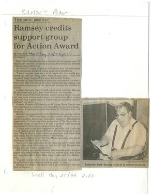 Ramsey credits support group for Action Award