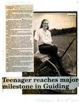 Teenager reaches major milestone in Guiding
