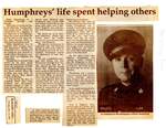 Humphreys' life spent helping others