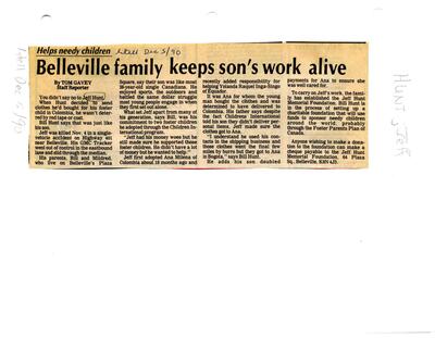 Belleville family keeps son's work alive