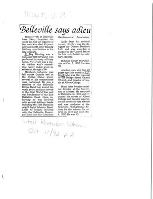 Belleville says adieu