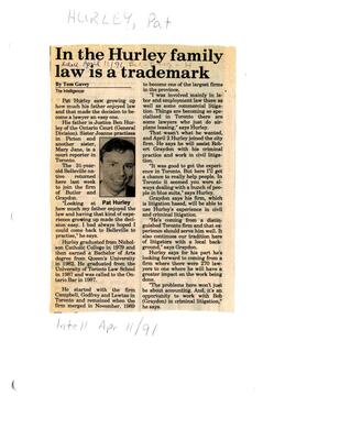 In the Hurley family law is a trademark