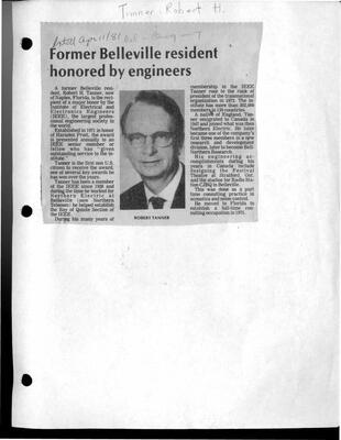 Former Belleville resident honored by engineers