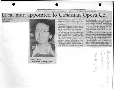 Local man appointed to Canadian Opera Co.