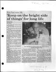 'Keep on the bright side of things' for long life