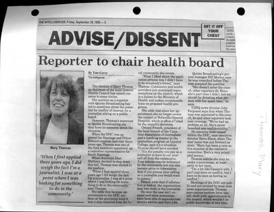 Reporter to chair health board