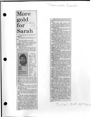 More gold for Sarah