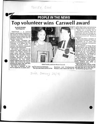 Top volunteer wins Carswell award