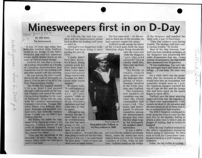 Minesweepers first in on D-Day