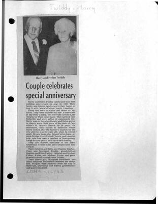 Couple celebrates special anniversary