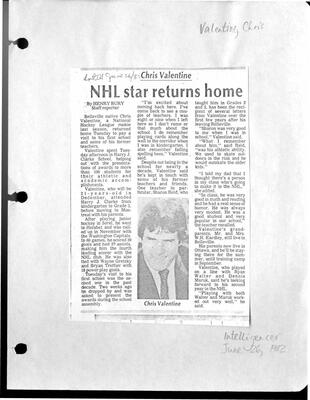 NHL star returns home